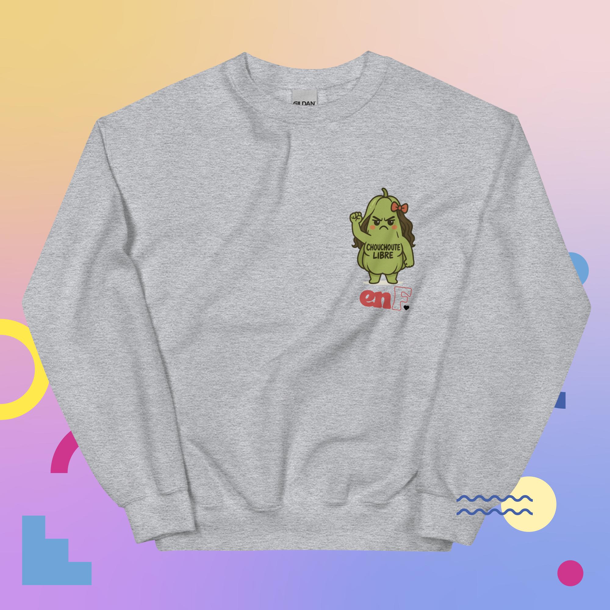 Sweat à col rond « Chouchoute libre »